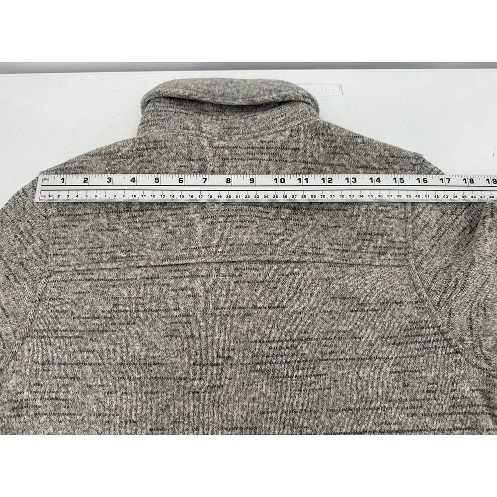 NWT prAna Mens Tri Thermal Threads Henley Top Pockets 3/4 Button Heather Gray